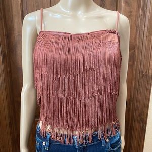 NWT Cropped Fringe Camisole